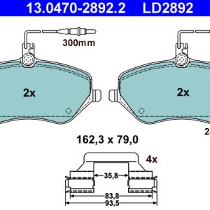 Set placute frana ATE 13.0470-2892.2 – CITROEN | AutoRival