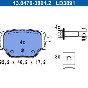Set placute frana ATE 13.0470-3891.2 – CITROEN | AutoRival