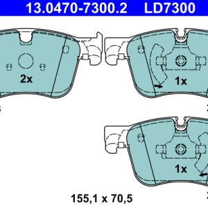 Set placute frana ATE 13.0470-7300.2 – CITROEN | AutoRival