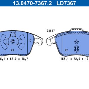 Set placute frana ATE 13.0470-7367.2 – CITROEN | AutoRival