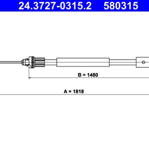 Cablu frana de parcare ATE 24.3727-0315.2 – CITROEN | AutoRival