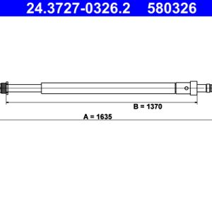 Cablu frana de parcare ATE 24.3727-0326.2 – CITROEN | AutoRival