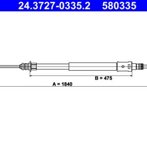 Cablu frana de parcare ATE 24.3727-0335.2 – CITROEN | AutoRival