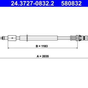 Cablu frana de parcare ATE 24.3727-0832.2 – CITROEN | AutoRival