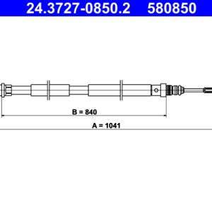 Cablu frana de parcare ATE 24.3727-0850.2 – CITROEN | AutoRival