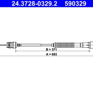 Cablu ambreiaj ATE 24.3728-0329.2 – CITROEN | AutoRival