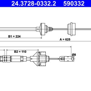 Cablu ambreiaj ATE 24.3728-0332.2 – CITROEN | AutoRival