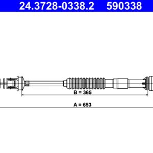 Cablu ambreiaj ATE 24.3728-0338.2 – CITROEN | AutoRival