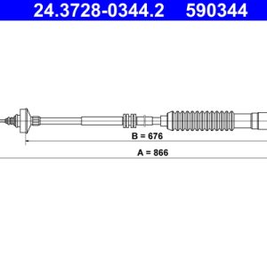 Cablu ambreiaj ATE 24.3728-0344.2 – CITROEN | AutoRival
