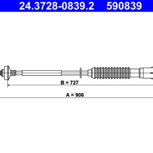 Cablu ambreiaj ATE 24.3728-0839.2 – CITROEN | AutoRival