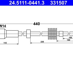 Furtun frana ATE 24.5111-0441.3 – CITROEN | AutoRival