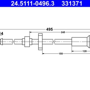 Furtun frana ATE 24.5111-0496.3 – CITROEN | AutoRival