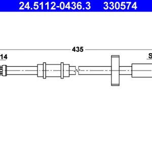Furtun frana ATE 24.5112-0436.3 – CITROEN | AutoRival
