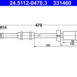 Furtun frana ATE 24.5112-0470.3 – CITROEN | AutoRival
