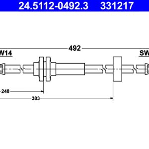 Furtun frana ATE 24.5112-0492.3 – CITROEN | AutoRival