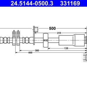 Furtun frana ATE 24.5144-0500.3 – CITROEN | AutoRival