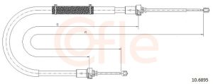 Cablu frana de parcare DACIA DUSTER (HS_) 1.5 dCi 4x4 diesel 90 cai COFLE 10.6895