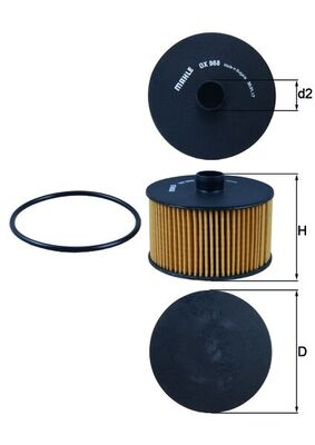 Filtru ulei DACIA DUSTER (HM_) 1.0 TCe 90 benzina 91 cai MAHLE ORIGINAL OX 968D