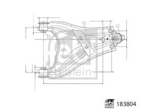 Brat suspensie roata DACIA DUSTER (HM_) 1.2 TCe 125 (HMMA) benzina 125 cai FEBI BILSTEIN 183804