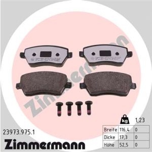Placute frana DACIA DUSTER (HM_) 1.6 SCe 115 (HMM1) benzina 115 cai ZIMMERMANN 23973.975.1