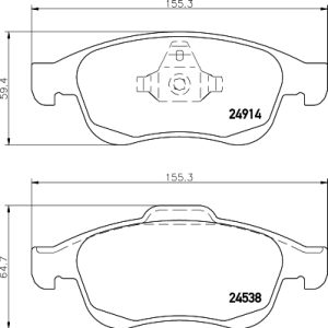 Placute frana DACIA DUSTER (HM_) 1.0 TCe 90 benzina 91 cai DON PCP1061