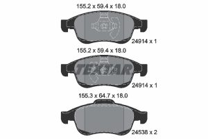 Placute frana DACIA DUSTER (HM_) 1.0 TCe 90 benzina 91 cai TEXTAR 2491401
