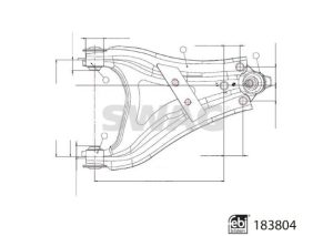 Brat suspensie roata DACIA DUSTER (HM_) 1.2 TCe 125 (HMMA) benzina 125 cai SWAG 33 10 9220