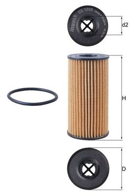 Filtru ulei DACIA DUSTER (HM_) 1.5 dCi 95 (HMAF) diesel 95 cai MAHLE ORIGINAL OX 1308D