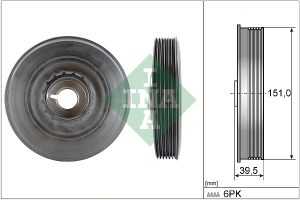 Fulie curea arbore cotit DACIA DUSTER (HM_) 1.5 dCi 90 (HMAA) diesel 90 cai INA 544 0090 10