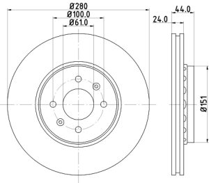Disc frana DACIA JOGGER (RK_) 1.0 TCe 90 ECO-G (RKMT) Benzina/Autogaz (GPL) 91 cai DON PCD10462