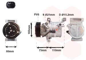 Compresor climatizare DACIA DUSTER (HM_) 1.5 dCi 90 (HMAA) diesel 90 cai VAN WEZEL 1501K702
