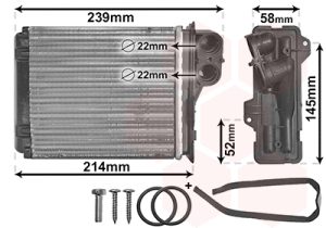 Schimbator caldura incalzire habitaclu DACIA DUSTER Autoutilitara/SUV 1.2 TCe 125 4x4 (HSAU) benzina 125 cai VAN WEZEL 43006398