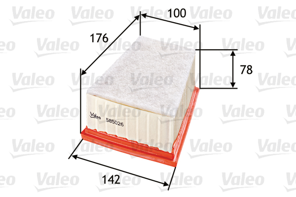 Filtru aer DACIA DUSTER (HS_) 1.6 16V 4x4 benzina 105 cai VALEO 585026