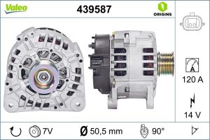 Alternator DACIA DUSTER (HS_) 1.5 dCi diesel 86 cai VALEO 439587