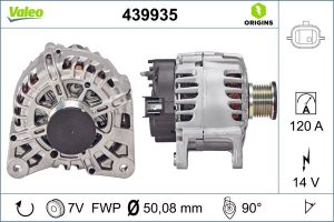 Alternator DACIA DUSTER (HM_) 1.2 TCe 125 (HMMA) benzina 125 cai VALEO 439935
