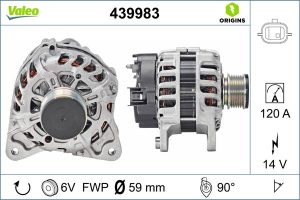 Alternator DACIA DUSTER (HM_) 1.5 dCi 90 (HMAA) diesel 90 cai VALEO 439983