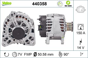 Alternator DACIA DUSTER (HS_) 1.2 TCe 125 4x4 benzina 125 cai VALEO 440358