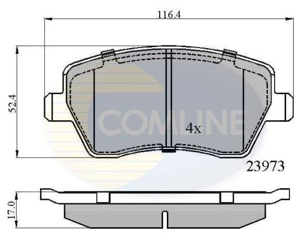 Placute frana DACIA DUSTER (HM_) 1.0 TCe 90 benzina 91 cai COMLINE CBP0984