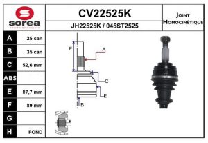 Cap planetara DACIA DUSTER (HM_) 1.2 TCe 125 4x4 (HMMA) benzina 125 cai EAI CV22525K