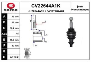 Cap planetara DACIA DUSTER (HM_) 1.2 TCe 125 4x4 (HMMA) benzina 125 cai EAI CV22644A1K