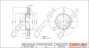 Disc frana DACIA DUSTER (HM_) 1.0 TCe 100 (HMMT) benzina 101 cai DRIVE DP1010.11.0628
