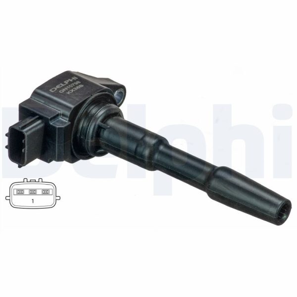 Bobina de inductie DACIA DUSTER (HM_) 1.2 TCe 125 (HMMA) benzina 125 cai DELPHI GN10798-12B1