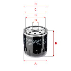 Filtru ulei DACIA DUSTER (HM_) 1.5 dCi 90 (HMAA) diesel 90 cai SOFIMA S 3628 R