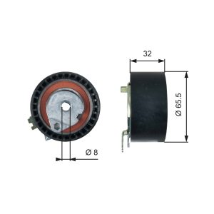 Rola intinzator curea distributie DACIA DUSTER Autoutilitara/SUV 1.6 16V Hi-Flex Benzina/Etanol 105 cai GATES T43236