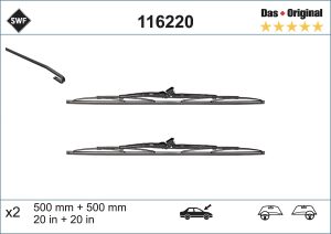 Lamela stergator DACIA DUSTER (HS_) 1.5 dCi diesel 86 cai SWF 116220