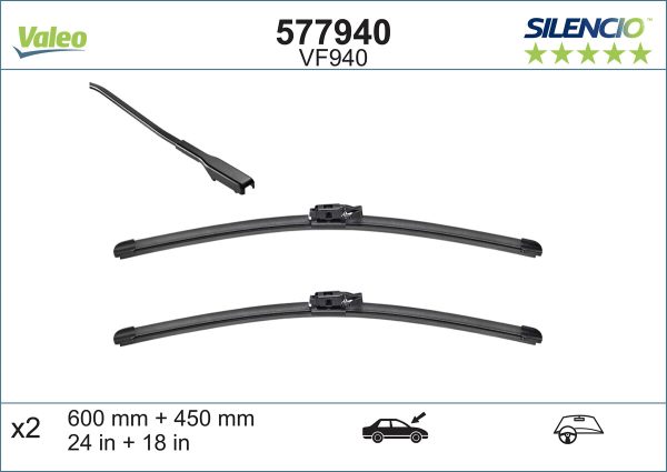 Lamela stergator DACIA DUSTER (HS_) 1.5 dCi (HSAJ) diesel 90 cai VALEO 577940