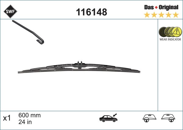 Lamela stergator DACIA DUSTER Autoutilitara/SUV 1.5 dCi 4x4 diesel 109 cai SWF 116148