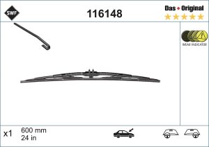 Lamela stergator DACIA DUSTER (HS_) 1.5 dCi (HSAJ) diesel 90 cai SWF 116148
