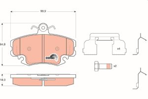 Placute frana DACIA SANDERO 1.6 MPI 85 (BS03) benzina 84 cai TRW GDB1634