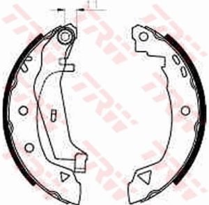 Set saboti frana DACIA LOGAN (LS_) 1.6 16V (LS09, LS0L, LS0M, LS0P, LS0V, LS18, LS1S, LS1V,... benzina 105 cai TRW GS8240